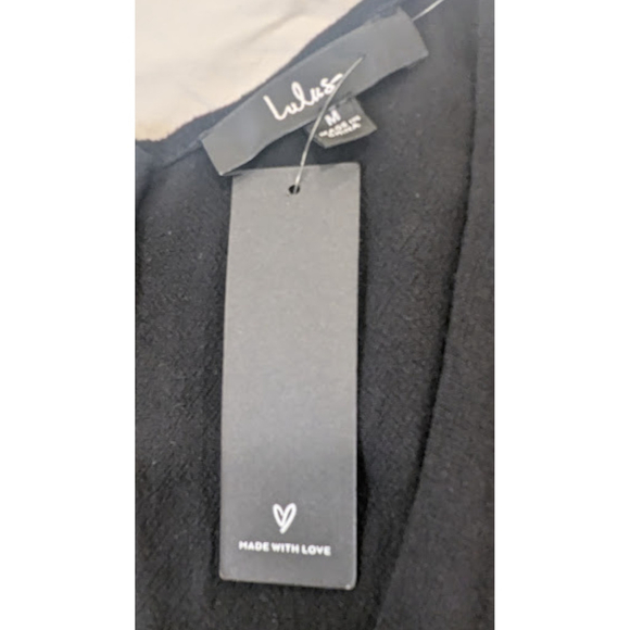 Dark Romantic Cut-Out Midi Dress | Lulus | Minimalist Black NWT M - Picture 10 of 11